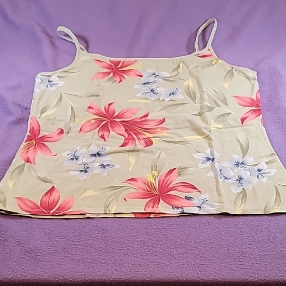 0738. EUC ~ Caribbean Joe ~ 2X ~ Shelf Bra Top ~ Adjustable Straps ~ - Picture 1 of 8